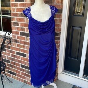 Dress Barn Royal Blue Lace Midi Dress